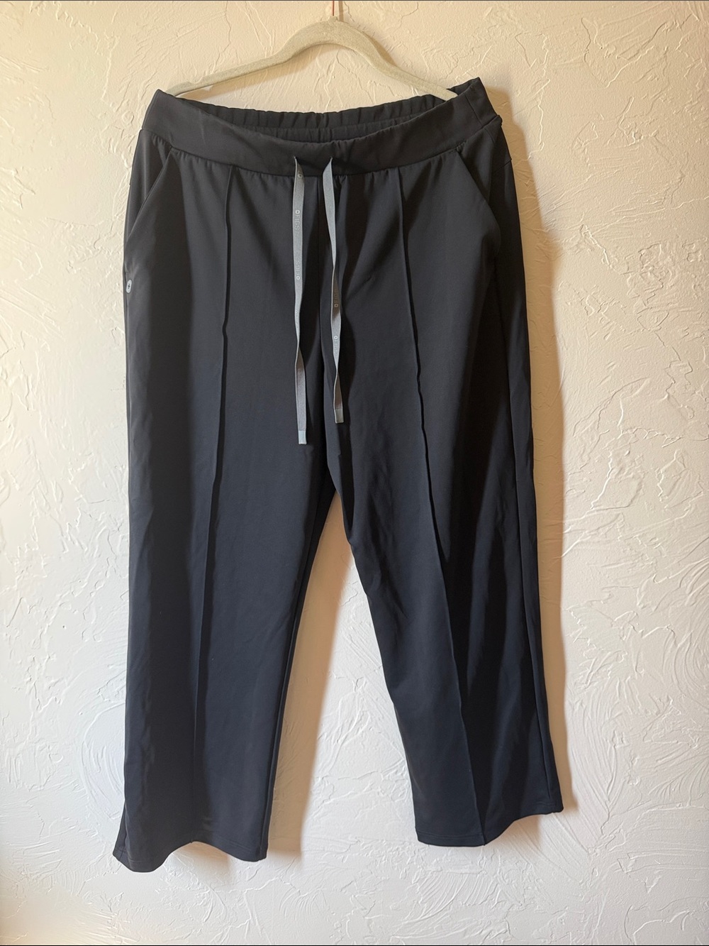 Women's Figs Black Wide Leg Drawstring Scrubs
